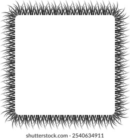 square black grass frame with copy space for text or design