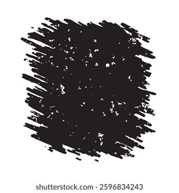 Square Black Slanted Brush Stroke Rough Frame Background with Copy Space