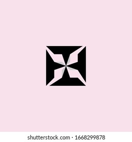 square black vector logo in modern style