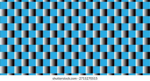 Square Black and white checkered abstract background with grey b

