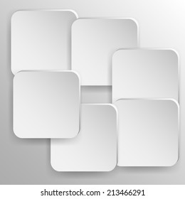 Square blank with drop shadows. Abstract background.