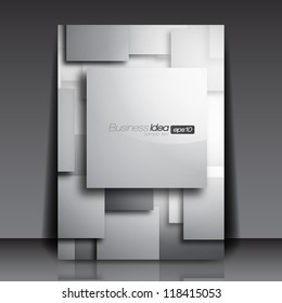 Square Blank Flyer Template - Vector Design Concept