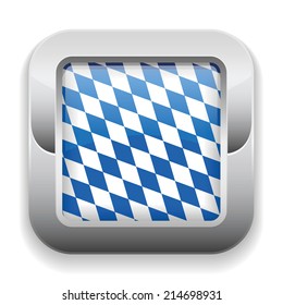 Square blank oktoberfest button on white background