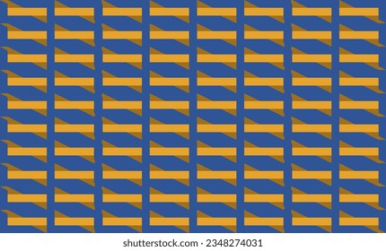Square block with diagonal line in yellow on blue  background as repeat seamless style, replete image design for fabric printing or graphic wallpaper or backdrop