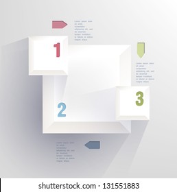 Bloques cuadrados con números.  Se puede usar para infografías