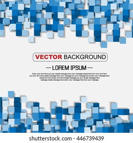 SQUARE BLUE BACKGROUND DESIGN CONCEPT MODERN STYLE TEMPLATE SECOND EDITION