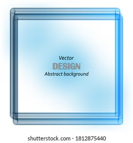 
Square blue frame on an abstract background. Design element