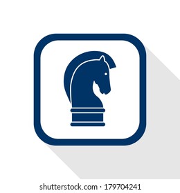 square blue icon strategy with long shadow