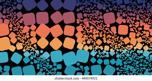 Square blue orange violet gradient geometrical abstract background.