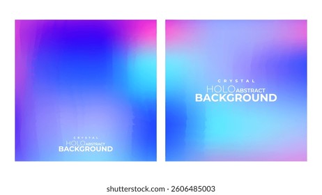 square blue soft crystal light vibrant holographic abstract background modern design template for posters, flyer, cover, brochure, banner, web app