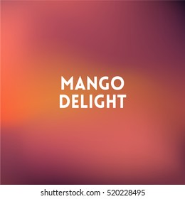 square blurred background - peach colors With quote - mango delight