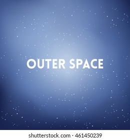 square blurred background - space sky colors With quote - outer space