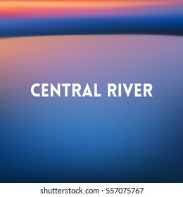 square blurred turquoise background - sky water sea colors With text central river