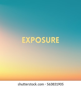 square blurred turquoise background - sky water sea colors With text exposure
