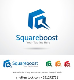 Square Boost Logo Template Design Vector