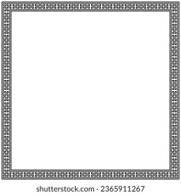 Square border frame ancient greek style design