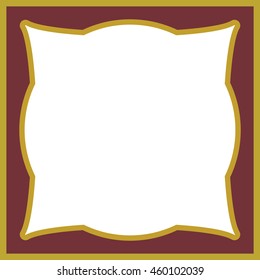 Square border frame vector vintage isolated