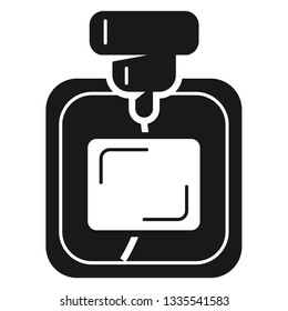 Square bottle of perfume icon. Simple illustration of square bottle of perfume vector icon for web design isolated on white background