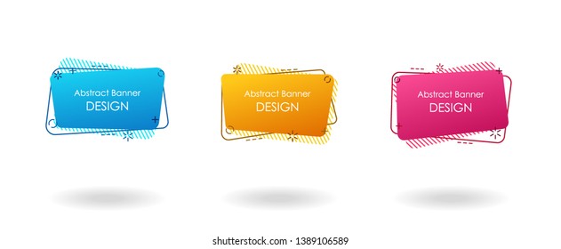 Square box abstract banner set, fluid color with gradient background, modern flyer or presentation design