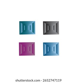 vetor de forma de design de caixa quadrada