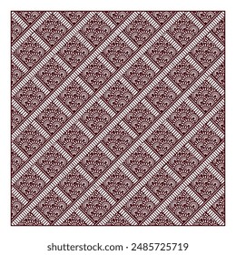 Square box grid frame basic mehndi henna elements pattern design practice template for beginner, can also be used for background, carpet, ceramic, wallpaper or textile designs