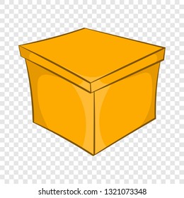 Square box icon in cartoon style isolated on background for any web design 