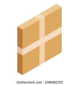 Square box icon. Isometric illustration of square box vector icon for web
