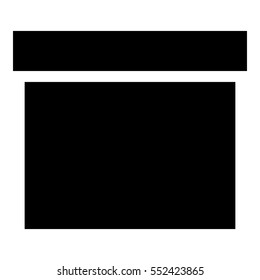 Square box icon. Simple illustration of square box vector icon for web