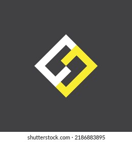 square or box letter s logo vector