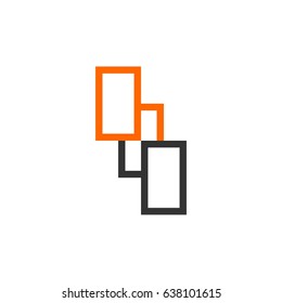 Square Box Line Logo Template Illustration Design. Vector EPS 10.