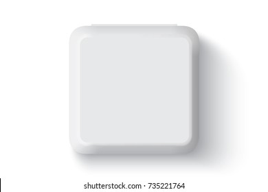 square box  mock up vector template