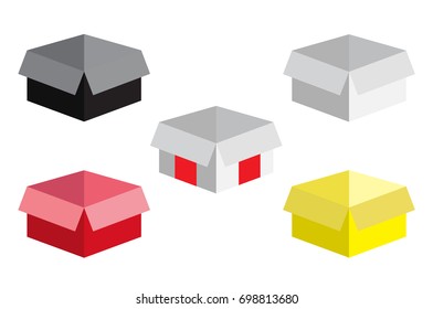 square box on white background isolate.