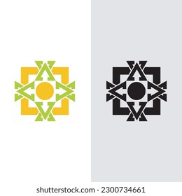 square box ornament logo design template sign. solid and stylish silhouette.