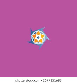 Quadratische Box Ornament Logo Design Temolat Stock Vektor
