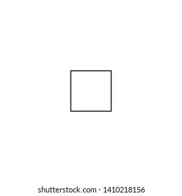 Square Box Outline Vector illustration 