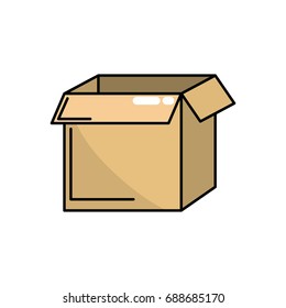 square box package open design