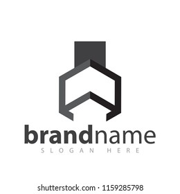 square box people logo icon template