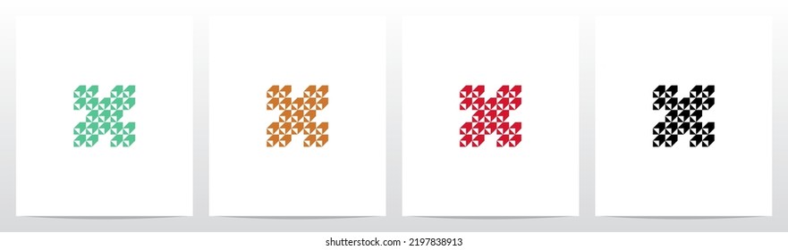 Square Boxes Letter Logo Design X