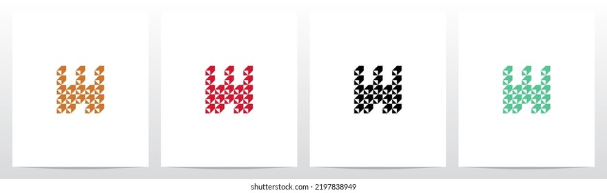 Square Boxes Letter Logo Design W