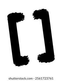 Square brackets punctuation symbol doodle