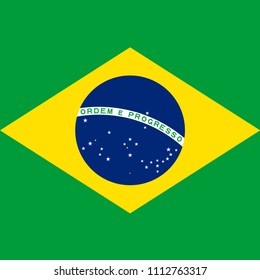 SQUARE BRAZIL FLAG