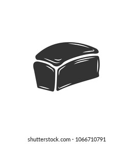 Square bread icon. Simple element illustration. Square bread symbol design template. Can be used for web and mobile on white background