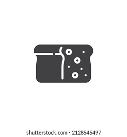 Square bread vector icon. filled flat sign for mobile concept and web design. Toast bread glyph icon. Symbol, logo illustration. Vector graphics