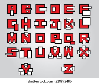 square brick alphabet