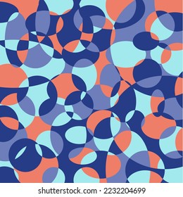Square bright blue and pink colored abstract psychedelic background with graphic elements 