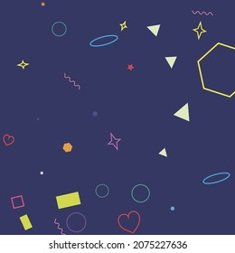 Diseño geométrico cuadrado del círculo polígonal del zigzag amarillo brillante. Rectángulo Sencillo Multicolor Verde Corazón Ilustración Violeta Naranja. Anillo Lime Colorido Oval Oval Color Rosa Azul Ola Fondo Hipster.