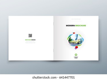 Square Brochure design. Corporate business template for rectangle brochure, report, catalog, magazine. Corporate Business Annual Report Cover, brochure or flyer design