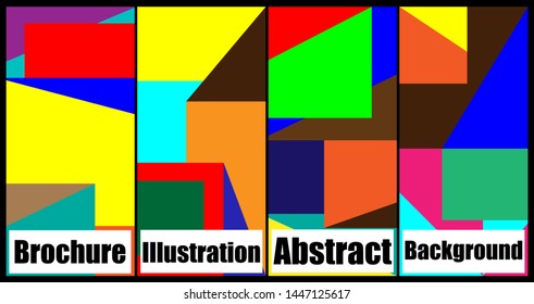 Square brochure design made of geometric shapes. Rectangle template brochure, report, catalog, magazine. Brochure layout modern abstract background.