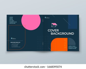 Square Brochure template layout design. Corporate business annual report, catalog, magazine, flyer mockup. Creative modern background concept in abstract flat style shape