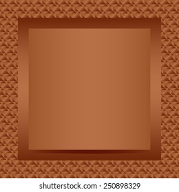 Square bronze text or photo frame design vector